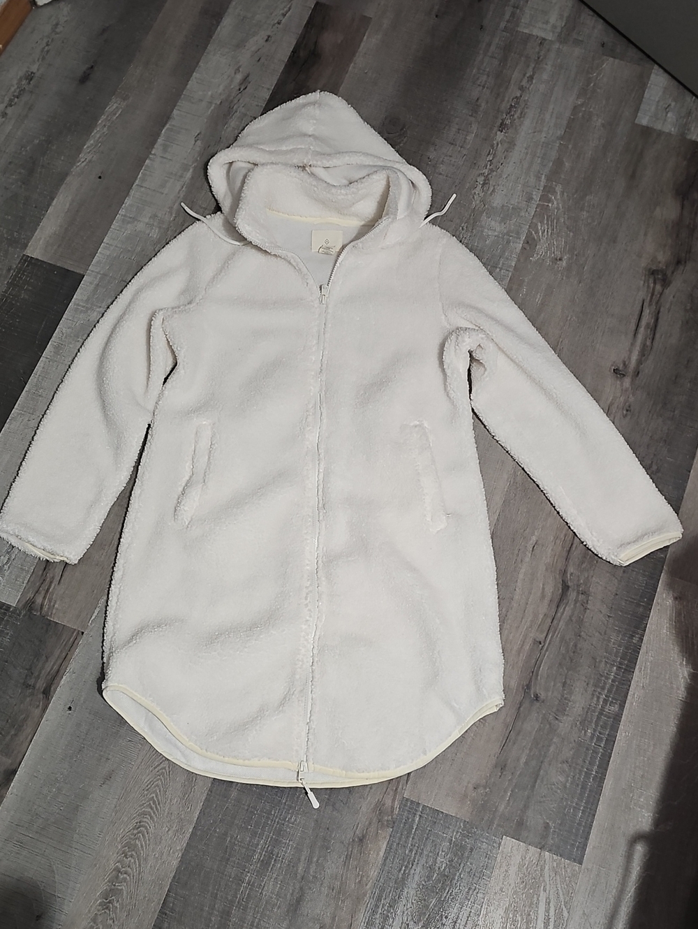 Aspen Cozy Hooded Teddy Jacket in Cream (D)